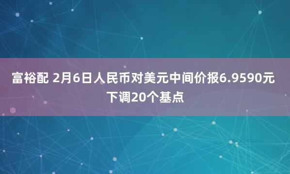 富裕配 2月6日人民币对美元中间价报6.9590元 下调20个基点
