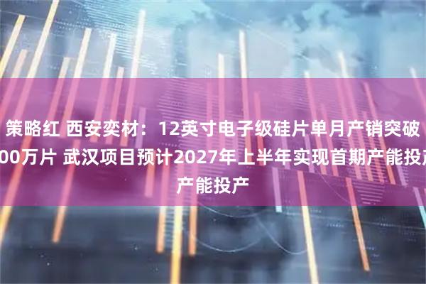 策略红 西安奕材：12英寸电子级硅片单月产销突破100万片 武汉项目预计2027年上半年实现首期产能投产